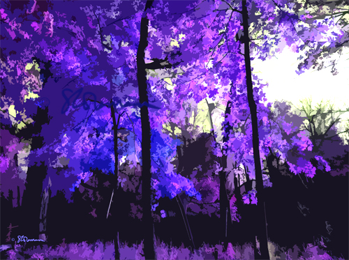 fall at ryerson, s13, x.. b26, h-134, signed base of tree, SMALL 500, L211, sig